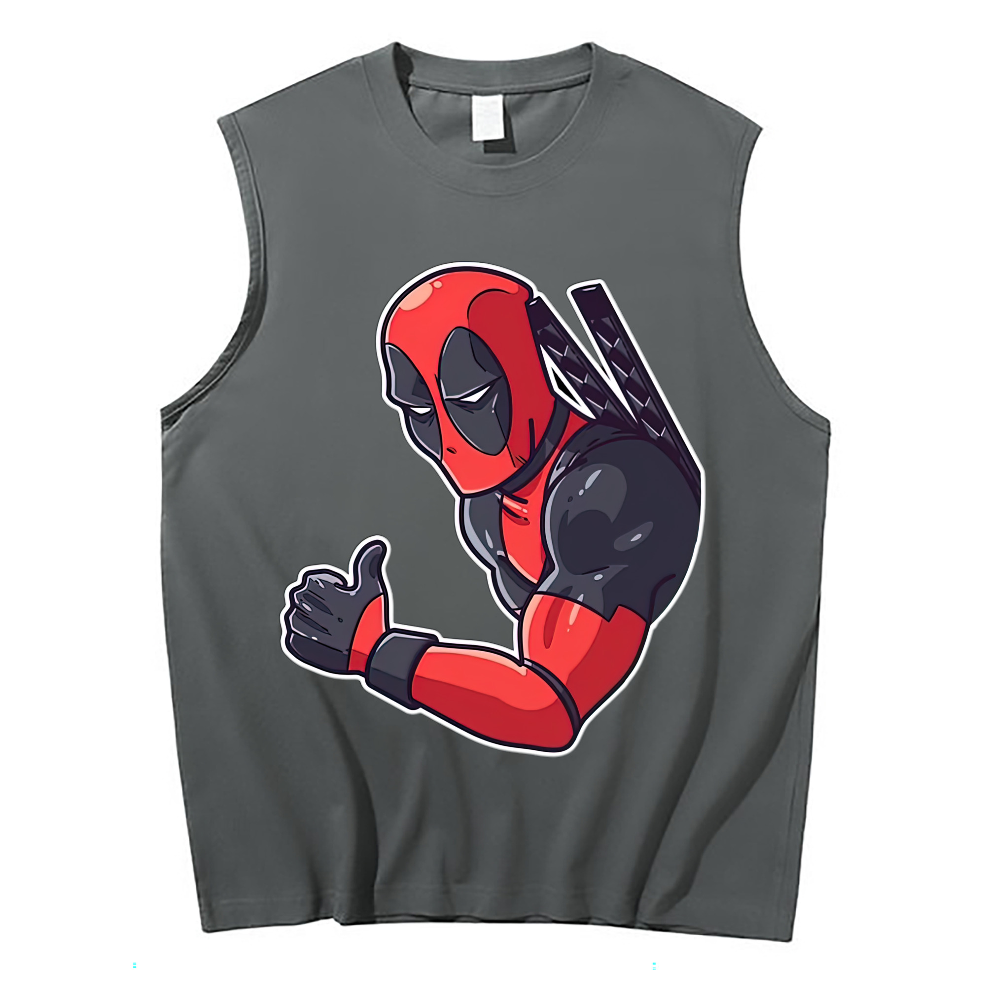 （画像用） Deadpool デッドプール コットン100％タンクトップ（フロントプリント）